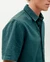 Chemise manches courtes en coton bio | vert "bottle green checks seersucker tom shirt" - Thinking Mu