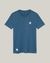 T-shirt bleu à écusson en coton bio - popeye - Brava Fabrics