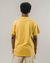 T-shirt jaune brodé en coton bio - gelati t-shirt ochre yellow - Brava Fabrics