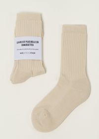 Chaussettes en coton bio | écru