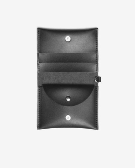 Porte-monnaie noir en matières recyclées - wallet black