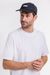 T-shirt en coton bio | blanc "big collar white" - Rotholz
