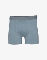 Boxer uni bleu en coton bio - stone blue