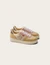 Baskets en cuir certifié | beige "baskets basses maxence f - ambre blanc nude" - Odaje ex M.Moustache