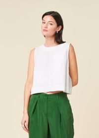 Top maya blanc