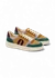 Baskets basse en cuir certifié lwg | multicolore "baskets basses nora - vert-lilas-beige" - Odaje ex M.Moustache