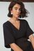 Top kimono noir en coton bio - camiseta tala black
