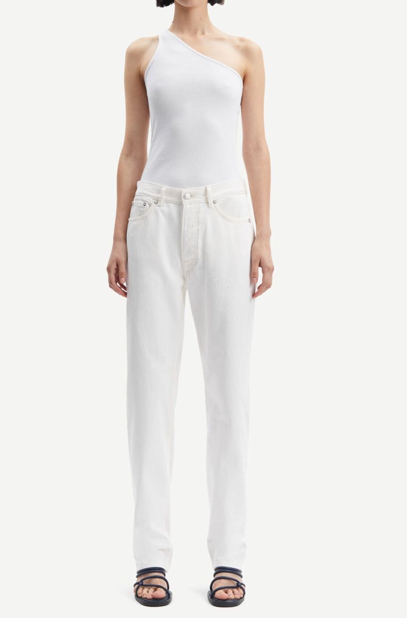 Jean droit blanc en coton bio - susan jeans ecru - Samsoe Samsoe
