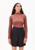 Sous-pull côtelé vieux rose en coton bio - alaani copper glow