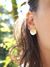Boucles d'oreilles pilea (bébé) en argent recyclé - Elle & Sens