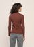 T-shirt manches longues en coton bio | marron "coffee rib aine top" - Thinking Mu