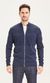 Gilet zippé bleu en coton bio - field total eclipse