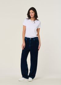 Pantalon velours côtelé en coton bio | bleu "haayi indigo cord - indigofera"