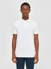 Polo pique blanc en coton bio - rowan