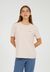 T-shirt brodé rose pâle en coton bio - maraa mindset