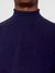 Pull col roulé en laine bio | marine "roll neck wool knit total eclipse" - Knowledge Cotton Apparel