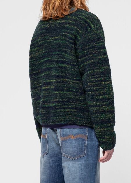 Pull en laine certifiée | multicolore "gurra boucle sweater - multi" - Nudie Jeans