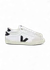 Baskets en coton bio | blanc et noir "volley canvas white black" - Veja
