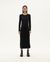 Robe en mélange coton bio, laine et fibres recyclés | noir "black gina dress - black"