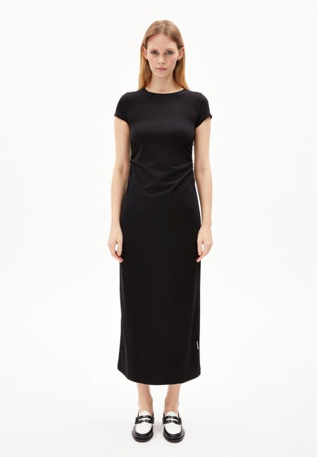 Robe longue en tencel | noir "adaaja - black"