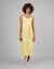 Robe en coton bio et matière recyclée | vichy jaune "lorena strap dress lemon"