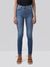 Jean skinny taille haute bleu délavé en coton bio - hightop tilde blue stellar