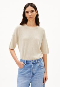 Top maille en lin, coton bio et ecovero  | écru "lizaa lino - raw white"