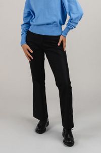 Pantalon droit noir en coton bio et ecovero- tatnaa black