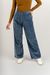 Pantalon ample bleu velours - posey loose corduroy pant china blue