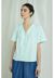 Top vert menthe fleuri en tencel - isha