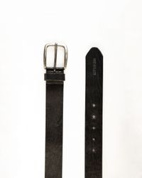 Ceinture en cuir tannage végétal | noir "dean black"