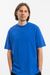 T-shirt en coton bio | bleu "big collar t-shirt french blue" - Rotholz