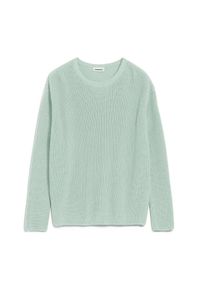Pull maille col rond vert menthe en coton bio - nuriellaa lint