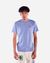 T-shirt en coton bio | bleu "pejibaye bleu azur"