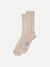 Chaussettes hautes en recyclé | beige "chunky sock allover stripe w beigemelange"