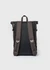 Sac à dos en matière recyclée | marron "icon rolltop backpack m - brown with natural leather" - Sandqvist