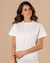 T-shirt femme blanc en coton pima bio - Pitumarka