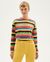 T-shirt manches longues rayé en coton bio - pumpkin stripes emily t-shirt