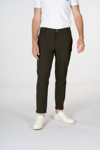 Chino slim vert forêt motifs à chevron en matière recyclée - joe forrest night