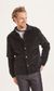 Veste noire en velours de coton bio - pine black jet