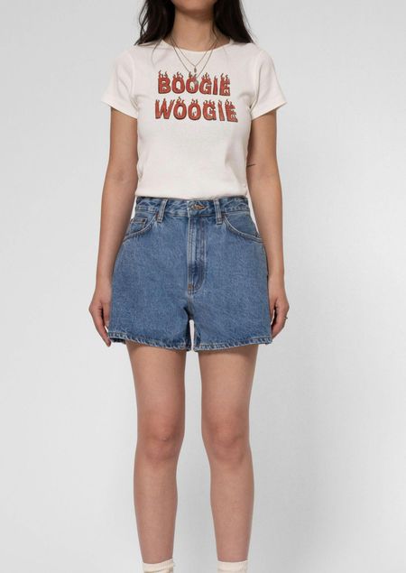 Short en jean de coton bio | bleu "maeve denim shorts casual wash blue"