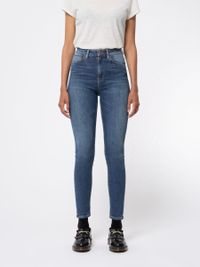 Jean skinny taille haute bleu délavé - hightop tilde southern lights