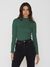 T-shirt manches longues en coton bio | vert forêt "rib high neck long sleeved dark forest"
