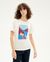 T-shirt blanc imprimé en coton bio - the med t-shirt snow white