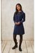 Robe en velours marine en coton bio - sabina velvet dress navy