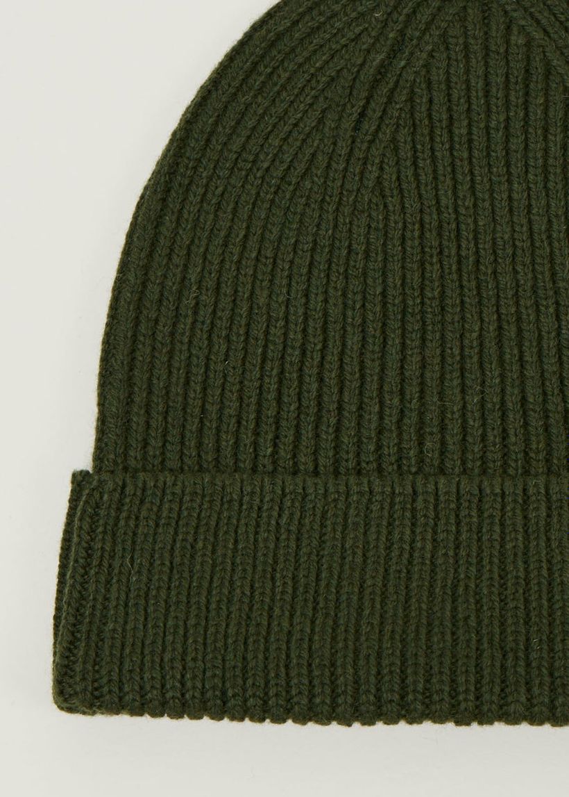 Le bonnet en laine mérinos recyclée | vert - WeDressFair Essentiels