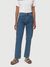 Jean droit bleu en coton bio et recyclé - lofty lo wavy blues