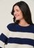 Pull à rayures en laine bio | marine "kaagi stripes - tinted navy" - Armedangels