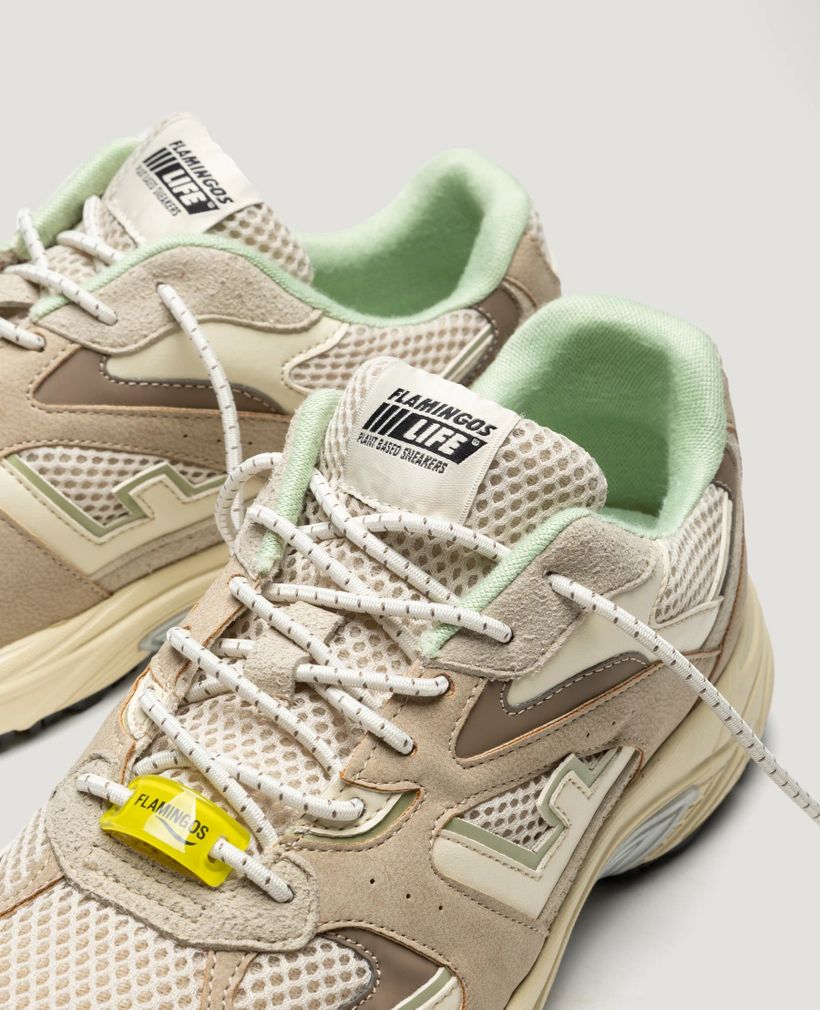 Baskets vegan | écru "wairoa stone matcha" - Flamingos Life