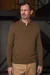Pull col polo en maille de coton bio | marron "kaspar eco peanut"